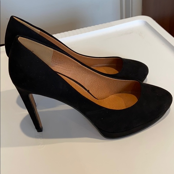 Black velvet heels size 8/38 H&M - Picture 3 of 5